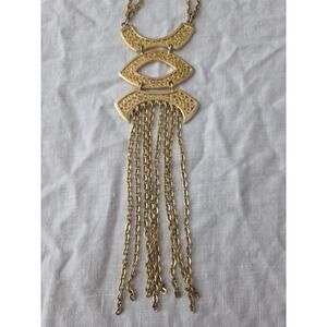 Vintage Nolan Miller Egyptian Revival Necklace with Dangling Chains Statement